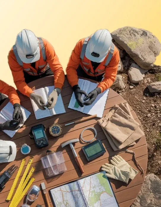 Geological Tools & Equipment at a mining operation